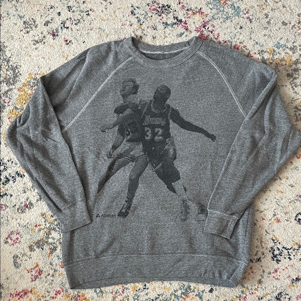 Vintage Gray Graphic Crewneck Sweater